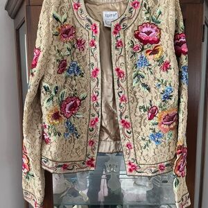 Together Cream and Red Floral Blazer